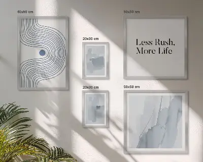 Sada moderních minimalistických obrazů dekorace do ložnice