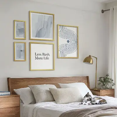 Sada moderních minimalistických obrazů dekorace do ložnice