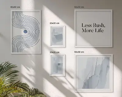 Sada moderních minimalistických obrazů dekorace do ložnice