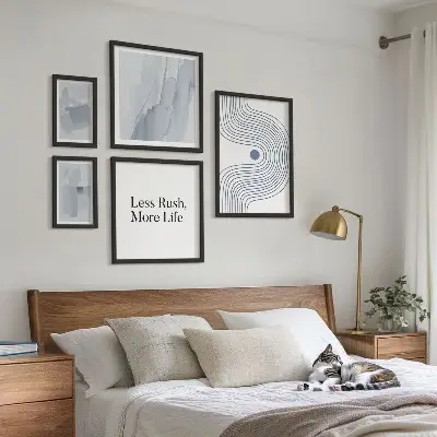 Sada moderních minimalistických obrazů dekorace do ložnice