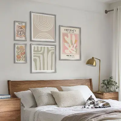 Stylové abstraktní rostliny v rámu