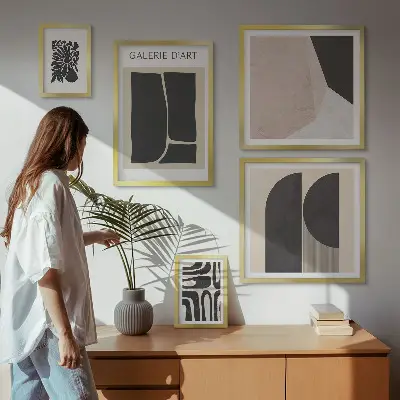 Sada obrazů do ložnice stylová minimalistická grafika