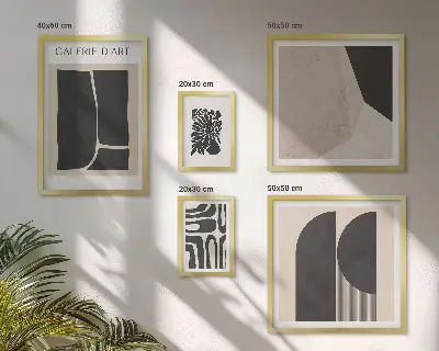 Sada obrazů do ložnice stylová minimalistická grafika