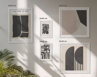 Sada obrazů do ložnice stylová minimalistická grafika