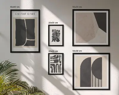 Sada obrazů do ložnice stylová minimalistická grafika