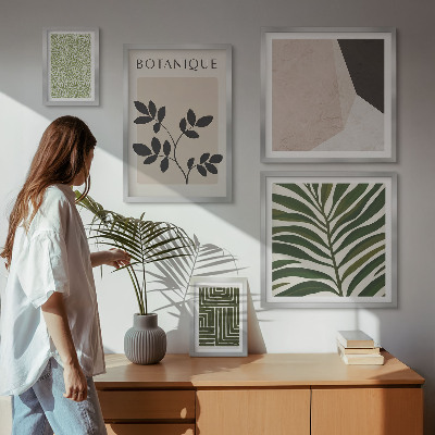 Poliptyk v rámu Moderní rostlinné inspirace