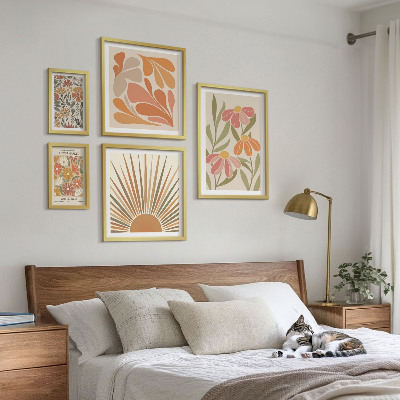 Poliptyk v rámu Geometrické květiny v boho stylu