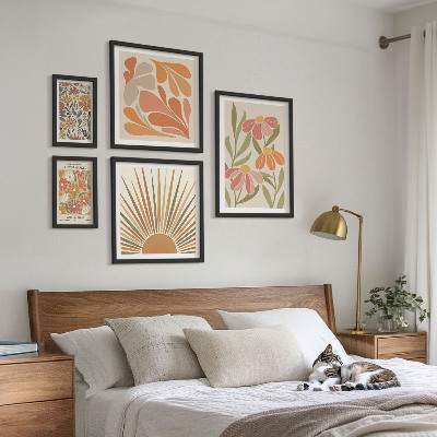 Poliptyk v rámu Geometrické květiny v boho stylu