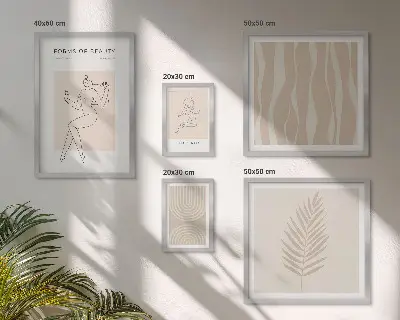 Sada obrazů do ložnice krásné minimalistické motivy