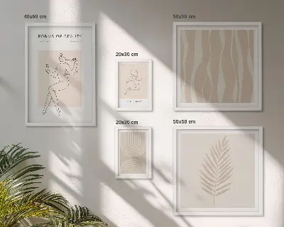 Sada obrazů do ložnice krásné minimalistické motivy