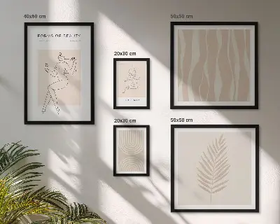 Sada obrazů do ložnice krásné minimalistické motivy