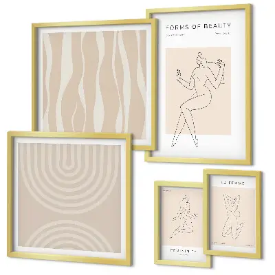 Minimalistické formy krásy poliptyk v rámu
