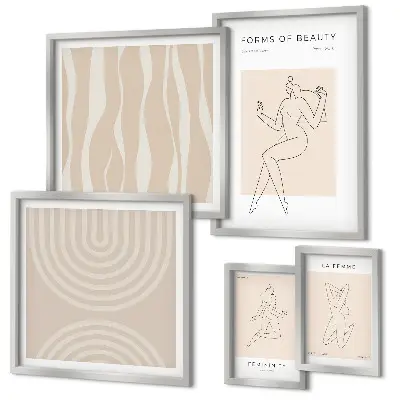 Minimalistické formy krásy poliptyk v rámu