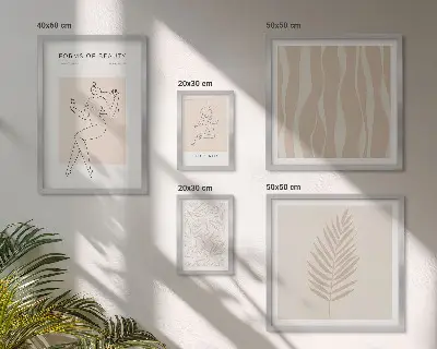 Sada obrazů do ložnice se stylovou grafikou žen a rostlin