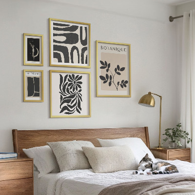 Sada obrazů do ložnice Moderní rostlinné motivy