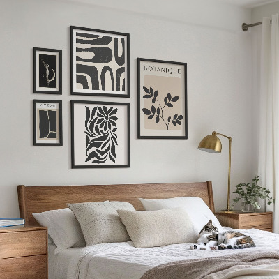 Sada obrazů do ložnice Moderní rostlinné motivy