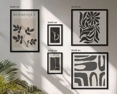 Sada obrazů do ložnice s moderními rostlinnými motivy