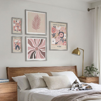 Poliptyk v rámu Květinové trhy v boho stylu