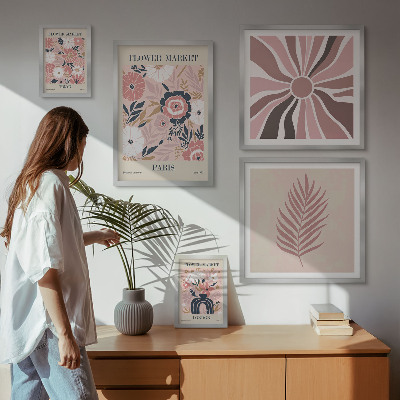 Poliptyk v rámu Květinové trhy v boho stylu