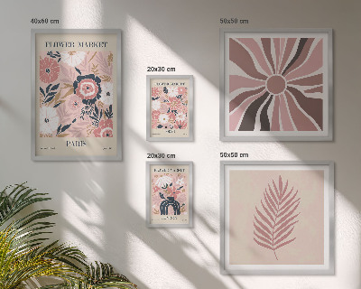 Poliptyk v rámu Květinové trhy v boho stylu