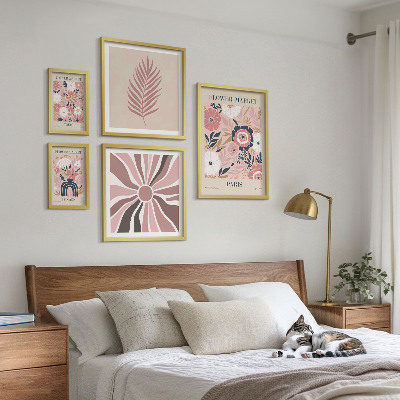 Poliptyk v rámu Květinové trhy v boho stylu