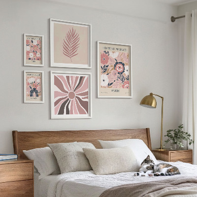 Poliptyk v rámu Květinové trhy v boho stylu