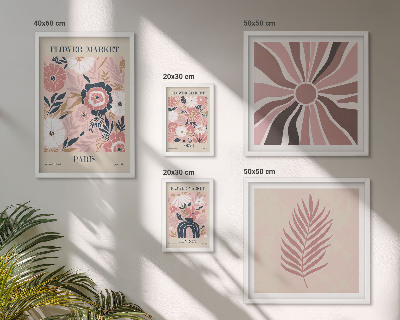 Poliptyk v rámu Květinové trhy v boho stylu