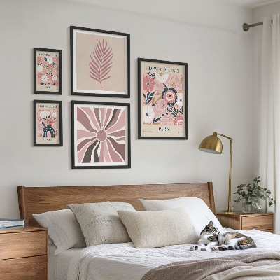 Poliptyk v rámu Květinové trhy v boho stylu