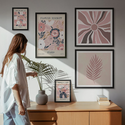 Poliptyk v rámu Květinové trhy v boho stylu