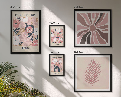 Poliptyk v rámu Květinové trhy v boho stylu