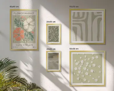 Sada obrazů do ložnice s rostlinnými a boho motivy