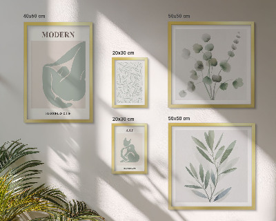 Poliptyk v rámu Stylová rostlinná a abstraktní grafika