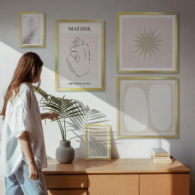 Poliptyk v rámu Minimalistické formy v boho stylu