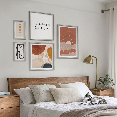 Poliptyk v rámu Stylová abstraktní grafika slunce