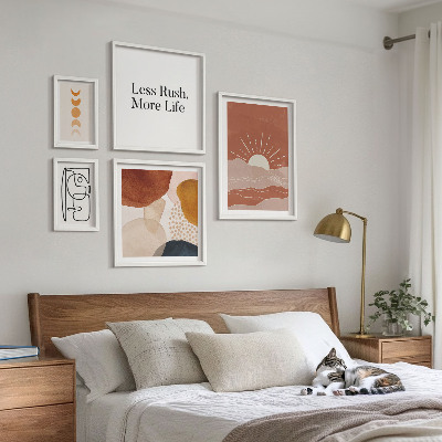 Poliptyk v rámu Stylová abstraktní grafika slunce