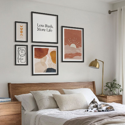 Poliptyk v rámu Stylová abstraktní grafika slunce