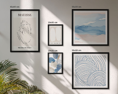Sada obrazů do ložnice Stylová abstraktní grafika v přírodě