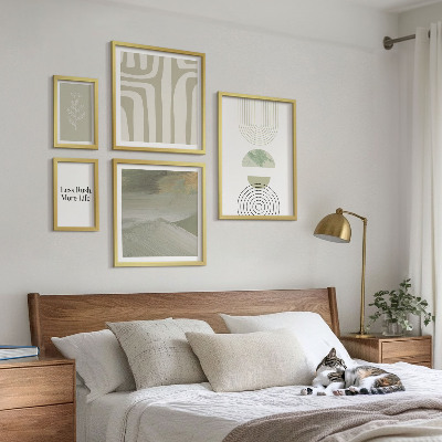 Sada obrazů do ložnice Stylová pastelová grafika přírody