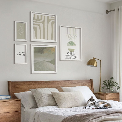 Sada obrazů do ložnice Stylová pastelová grafika přírody