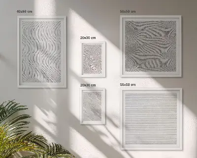 Geometrie struktur pískových vzorů poliptyk v rámu