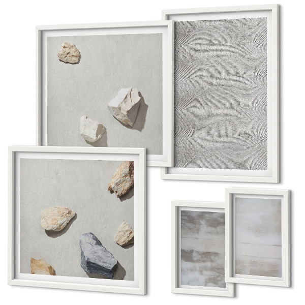 Sada obrazů do ložnice Moderní minimalistické textury