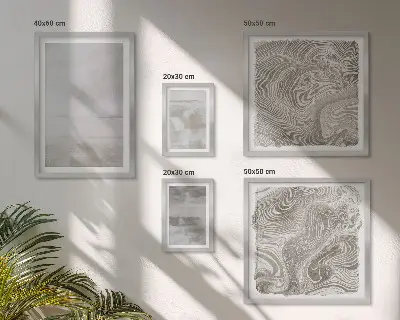 Poliptyk v rámu s motivem opotřebovaných textur v moderním stylu