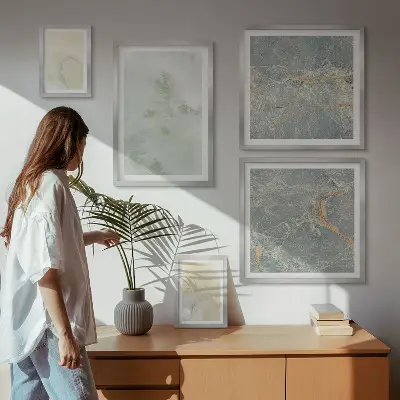 Sada obrazů do ložnice s motivem pastelových akvarelových textur