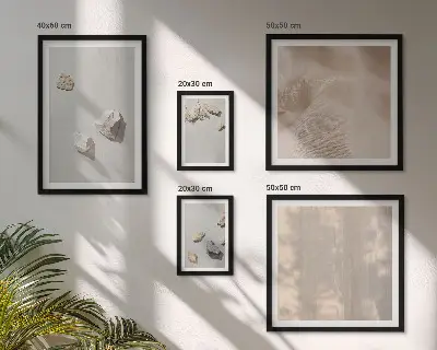 Plážové dekorace s kameny v boho stylu vícedílný obraz v rámu