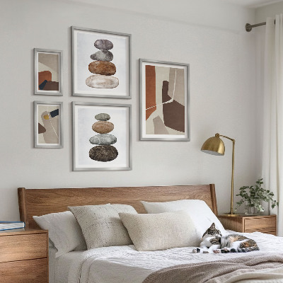 Sada obrazů do ložnice Abstraktní boho nové umění