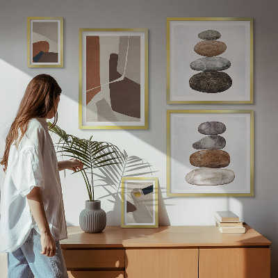 Sada obrazů do ložnice Abstraktní boho nové umění