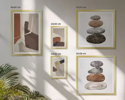 Sada obrazů do ložnice abstraktní boho umění