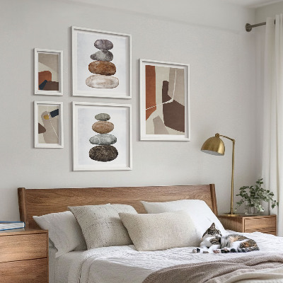 Sada obrazů do ložnice Abstraktní boho nové umění