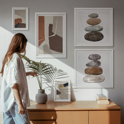 Sada obrazů do ložnice Abstraktní boho nové umění