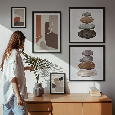 Sada obrazů do ložnice Abstraktní boho nové umění